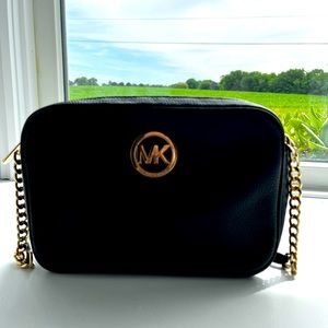 Michael Kors black leather crossbody